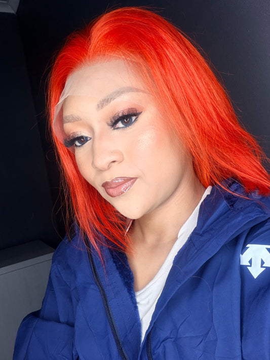 10 Orange frontal wig