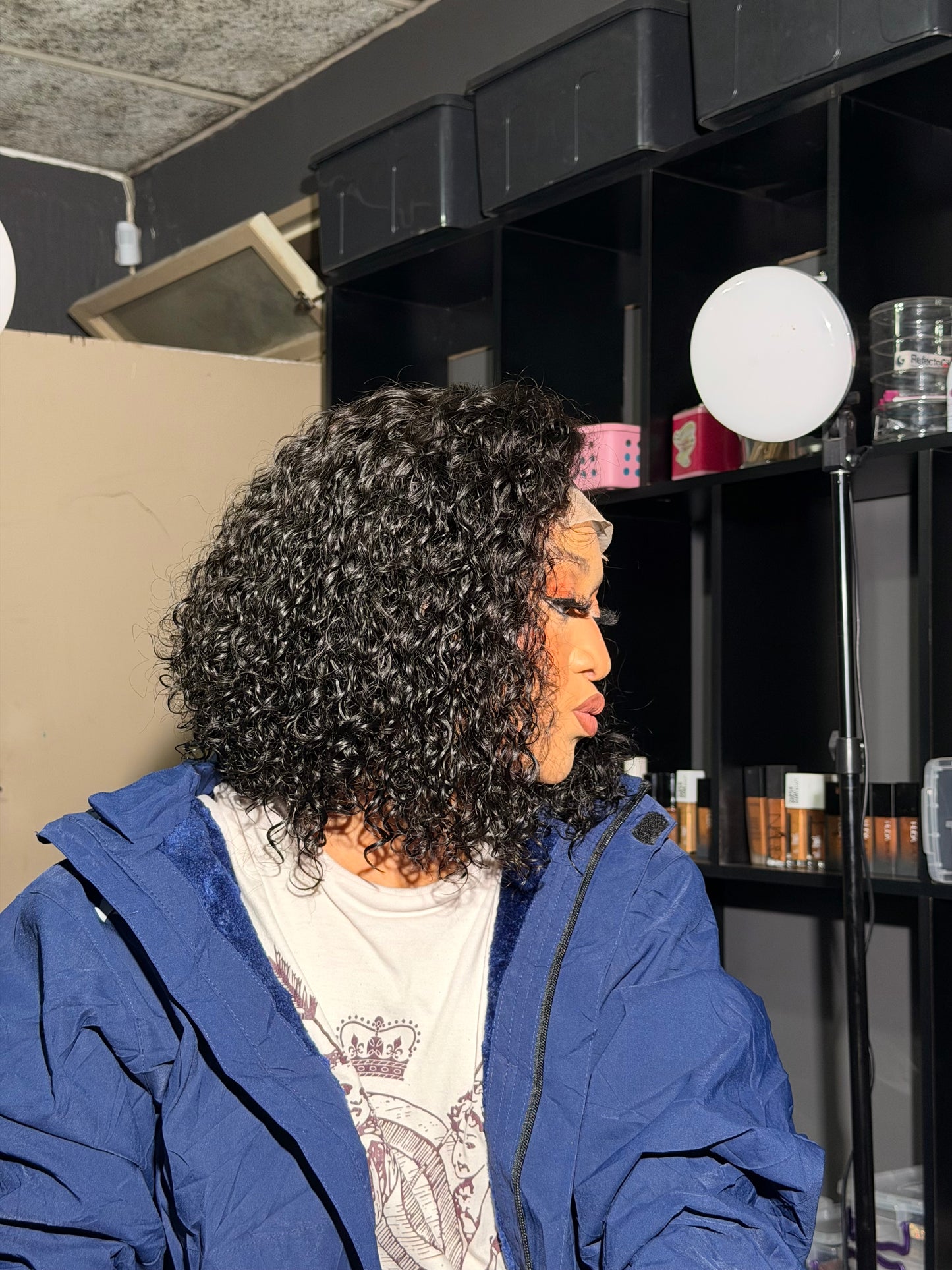 12 Burmese glueless curly wig