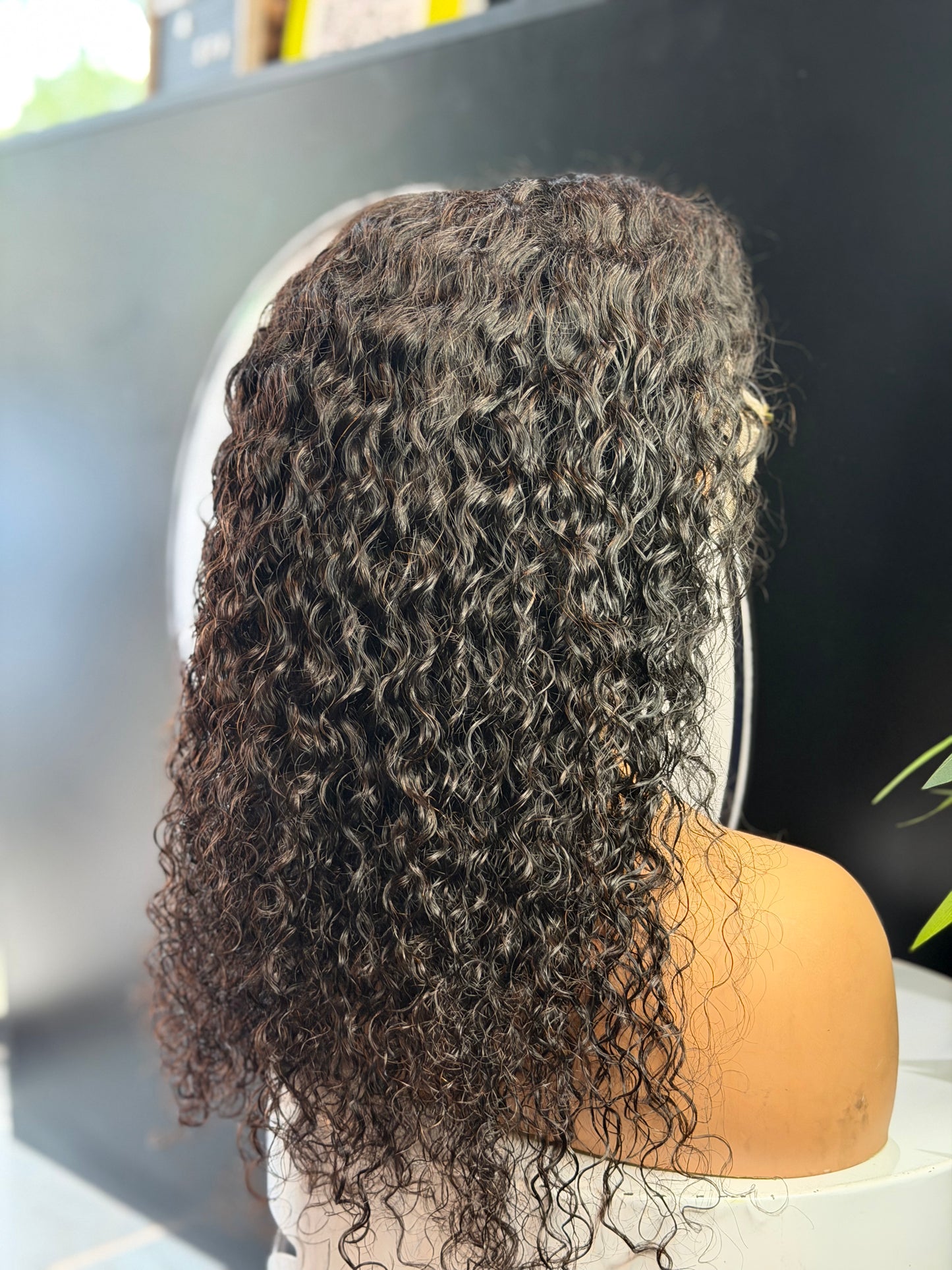 16 curly frontal wig