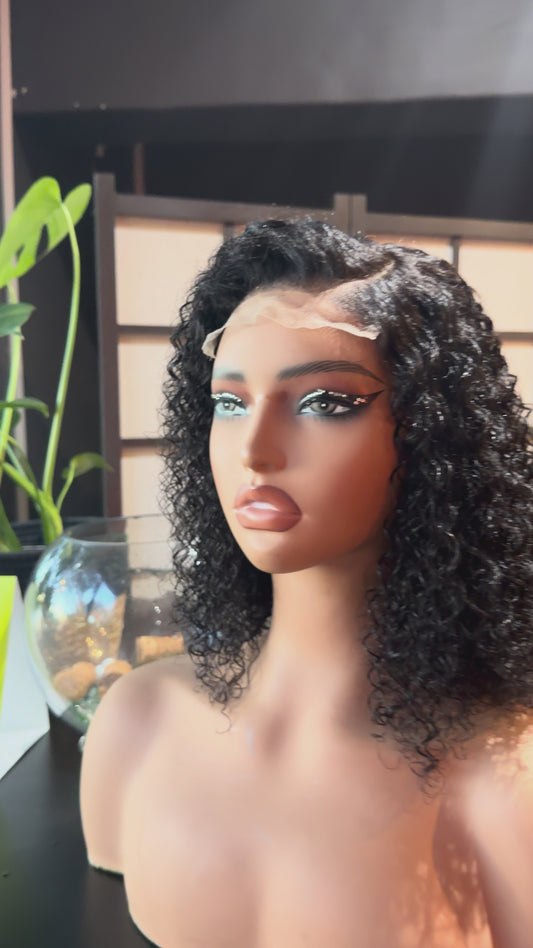 14 Jerry curl glueless wig